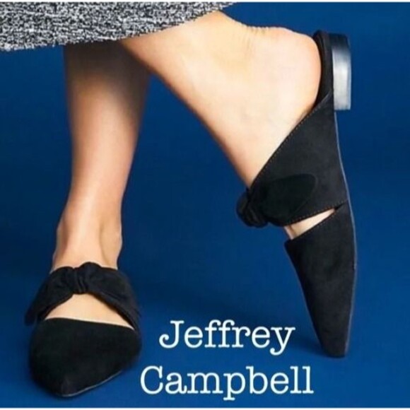 Jeffrey Campbell Charlin Bow Black Mule Size 8.5 - Picture 1 of 6